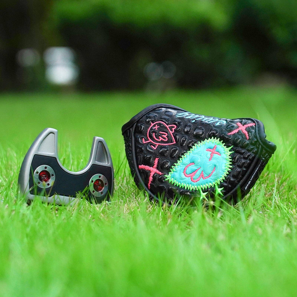 Colorful Birdie Crocodile Golf Head Cover Set