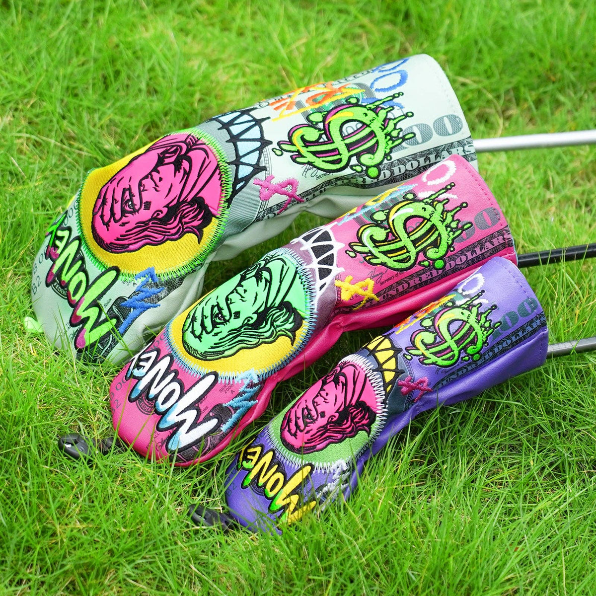 Benjamin Franklin Covering His Eyes Golf Headcover Set