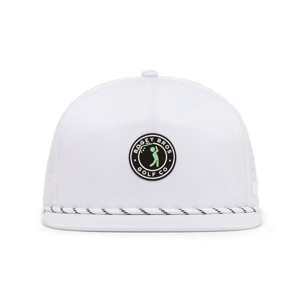 Bogeyman Stamp White - Unstructured Flat Bill Hat - Snapback