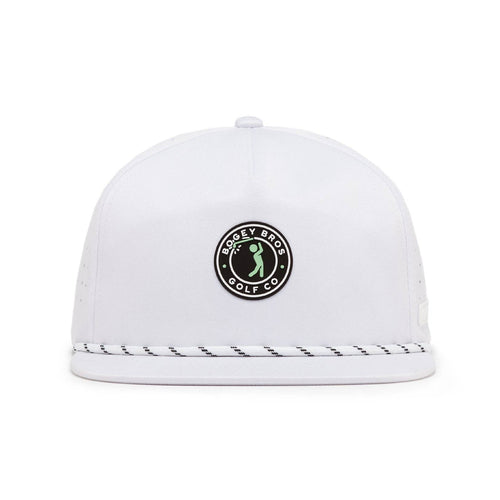 Bogeyman Stamp White - Unstructured Flat Bill Hat - Snapback