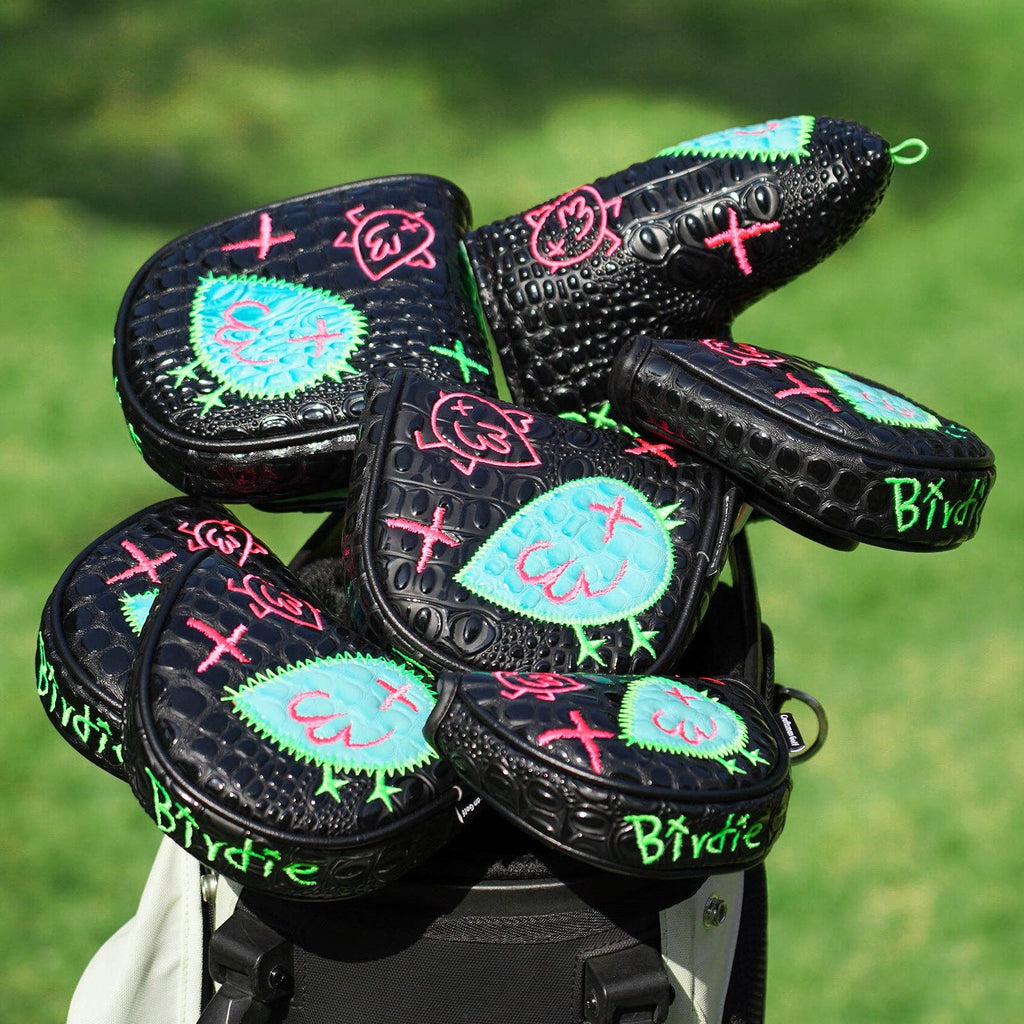 Colorful Birdie Crocodile Golf Head Cover Set