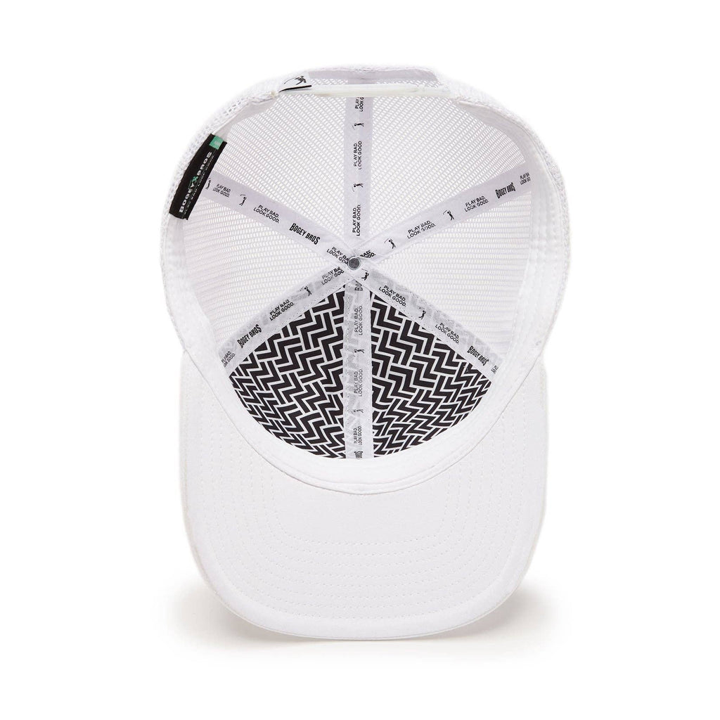 Bogeyman White/White - Mesh Trucker Hat - Snapback