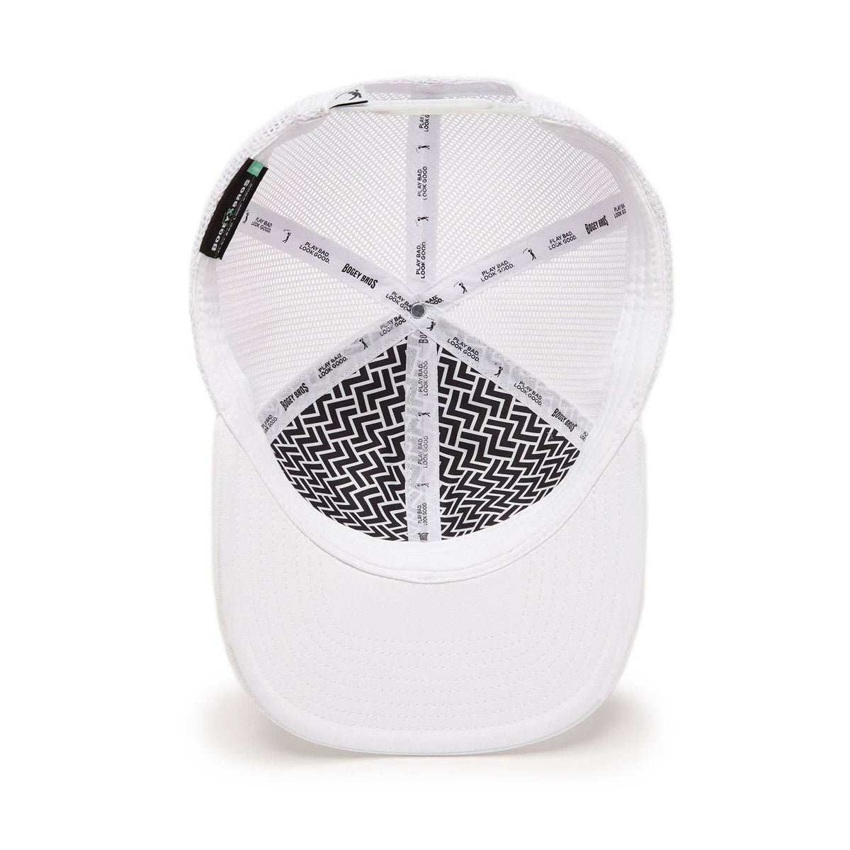 Bogeyman White/White - Mesh Trucker Hat - Snapback