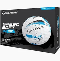 TaylorMade SpeedSoft Ink Golf Balls – 1 Dozen