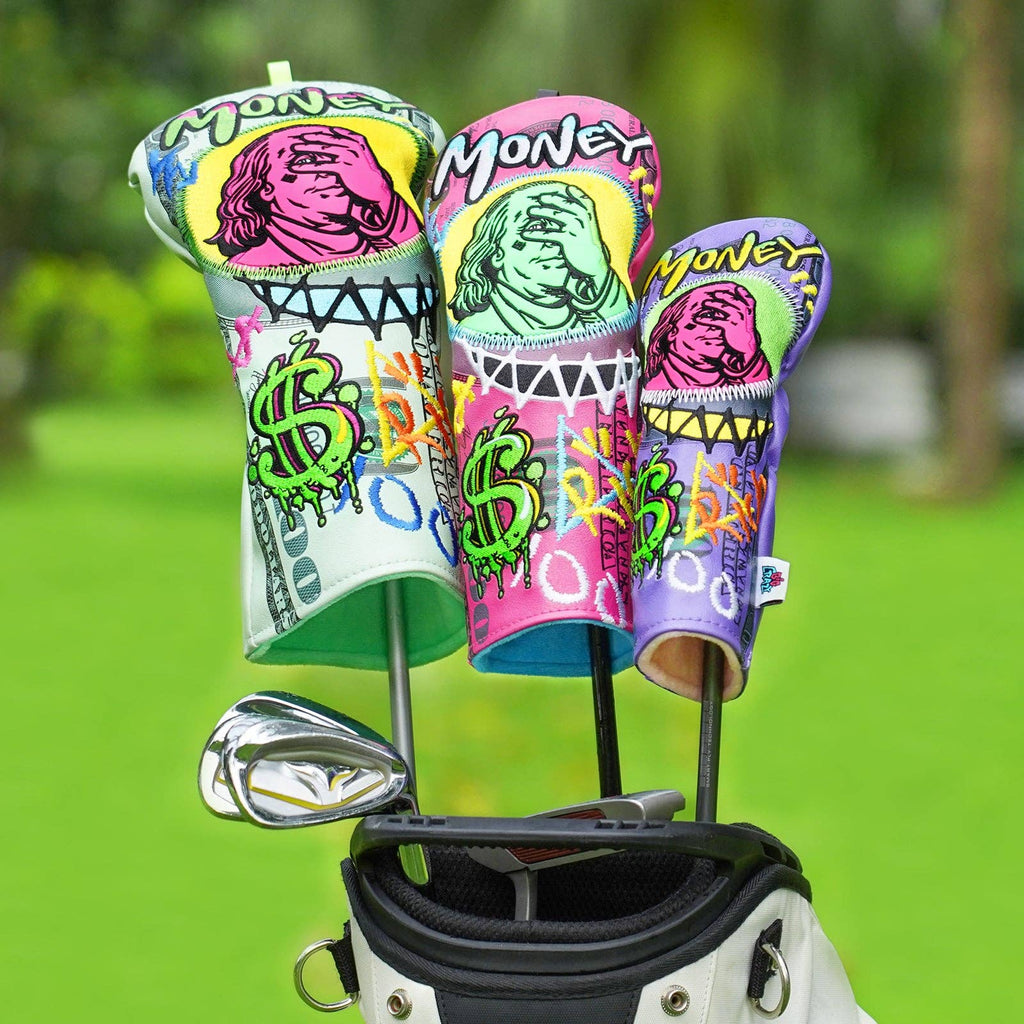 Benjamin Franklin Covering His Eyes Golf Headcover Set