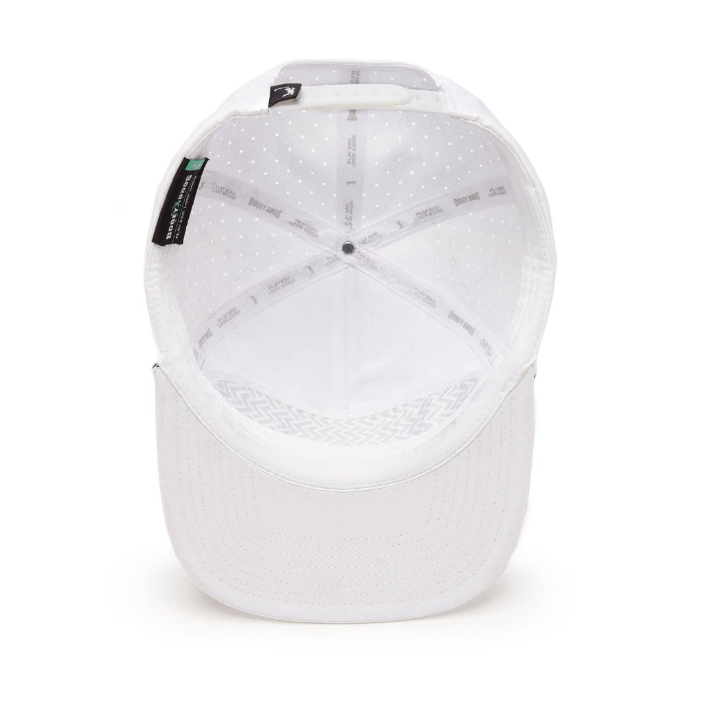 Bogeyman Stamp White - Unstructured Flat Bill Hat - Snapback