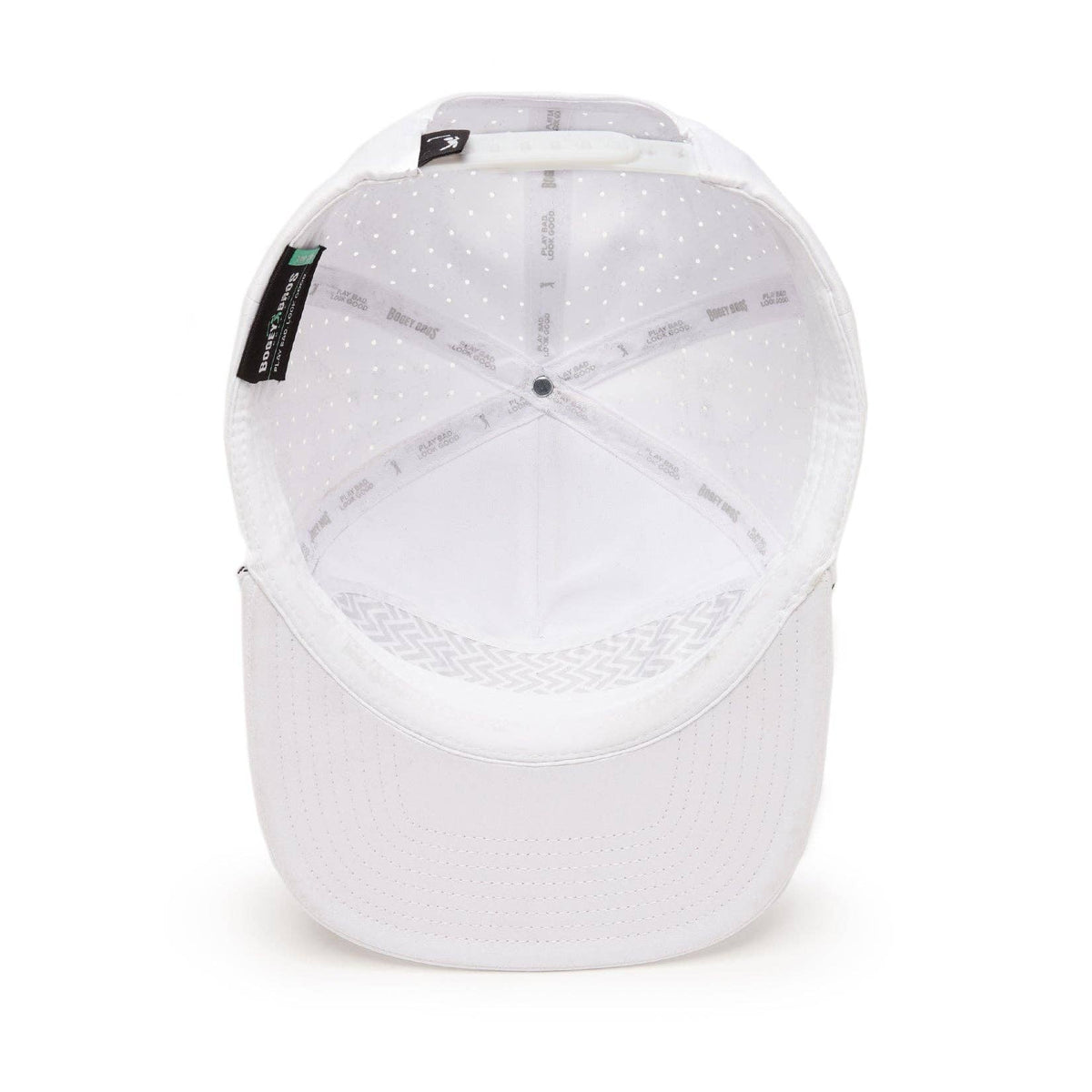 Bogeyman Stamp White - Unstructured Flat Bill Hat - Snapback