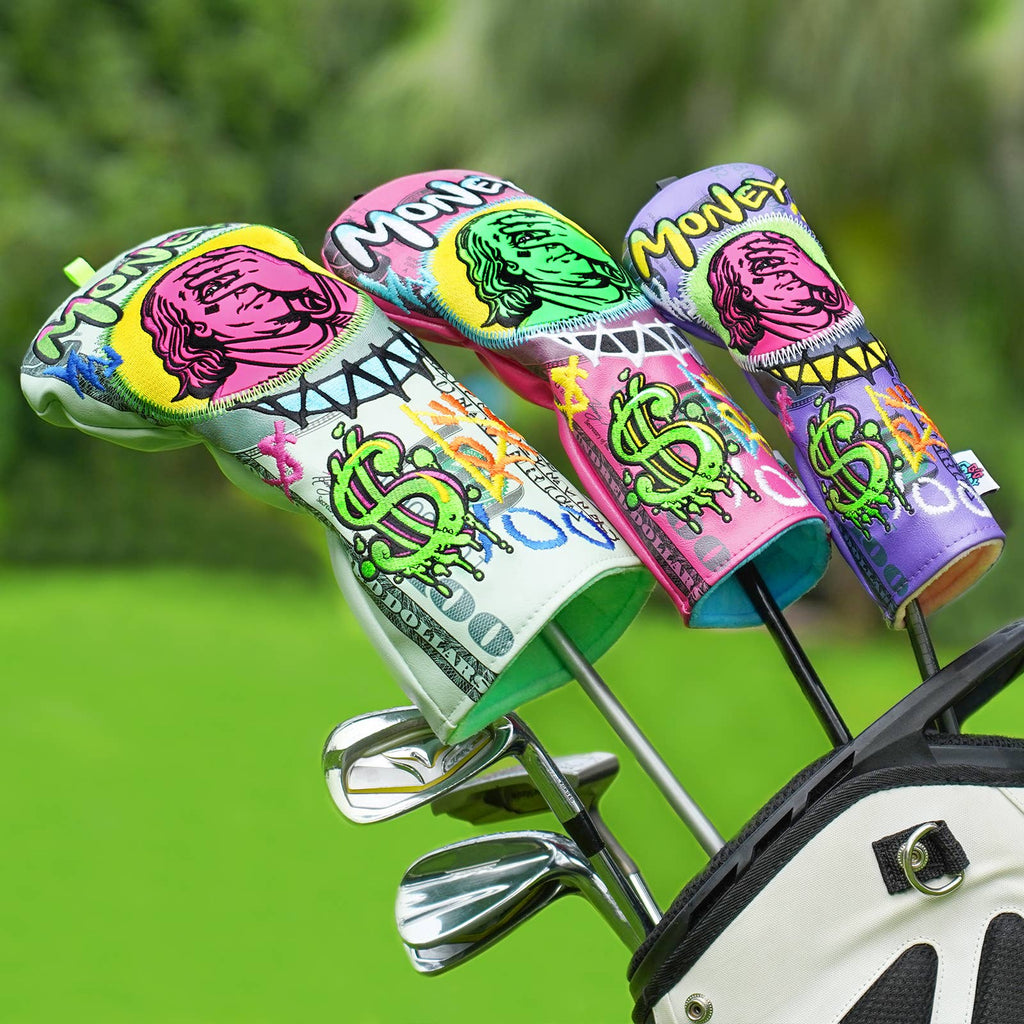 Benjamin Franklin Covering His Eyes Golf Headcover Set