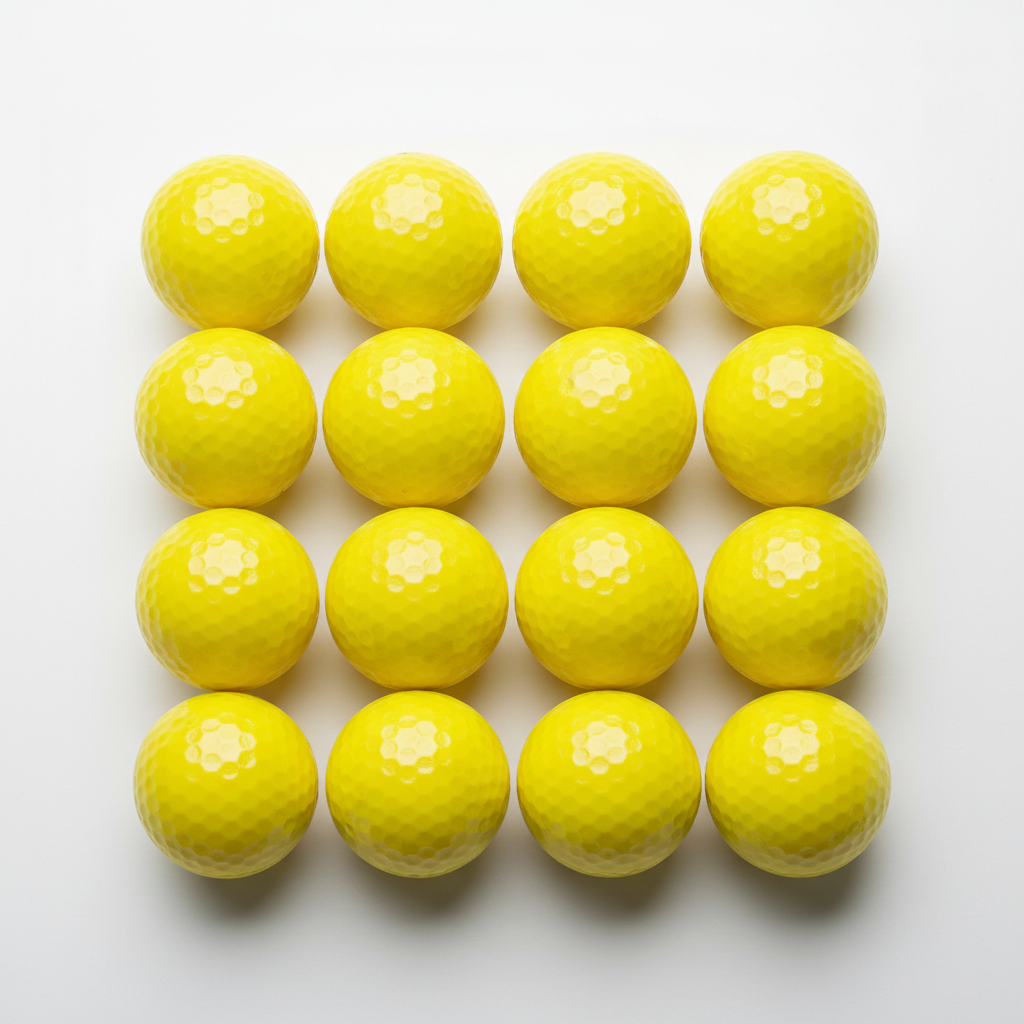 Hi-Vis Yellow Golf Balls - Dozen