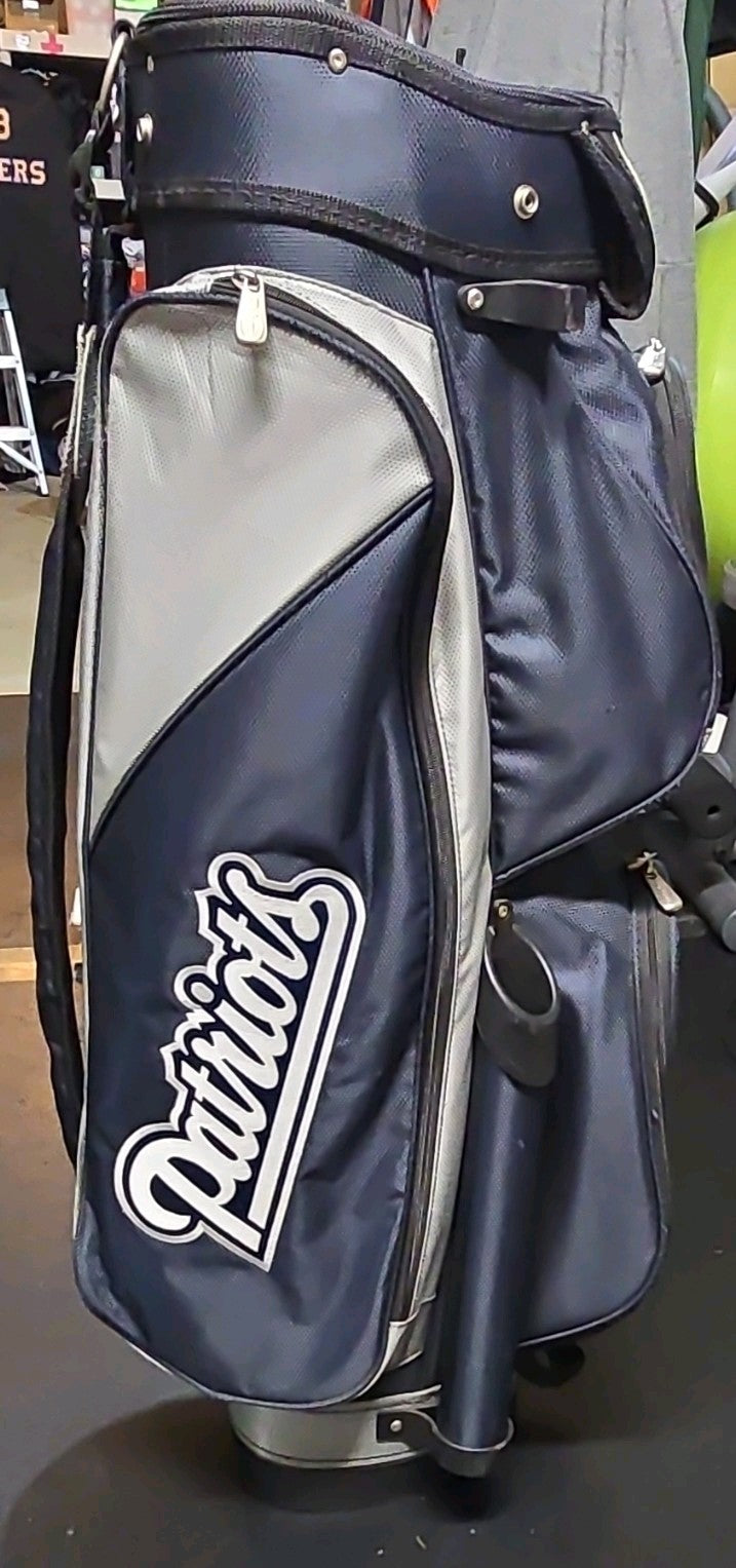 Wilson New England Patriots Cart Golf Bag 14-Way Divider Blue/Gray/Black