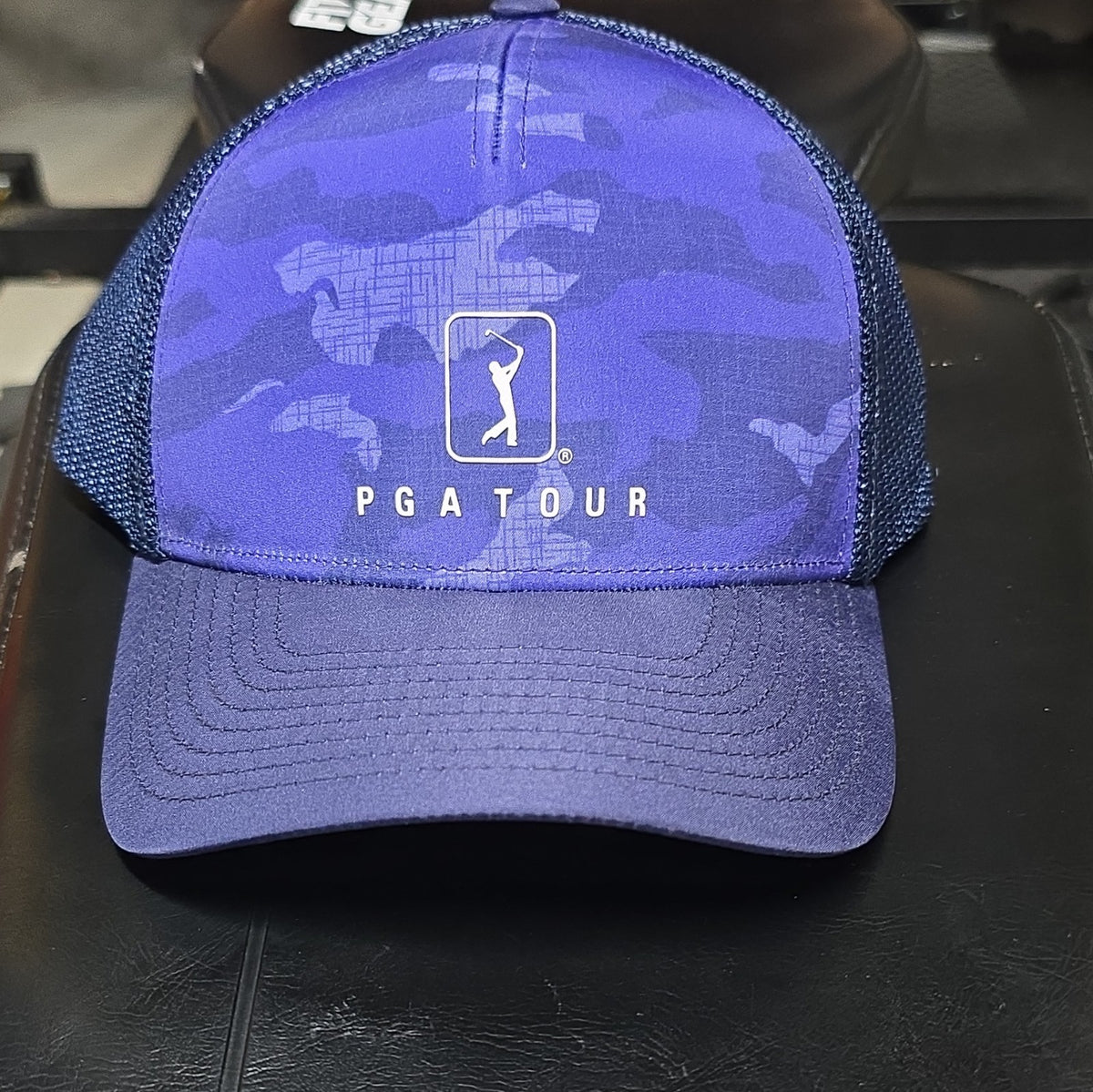 PGA TOUR Blue Snapback Mesh Trucker Golf Cap Hat - PGA TOUR Event One Size