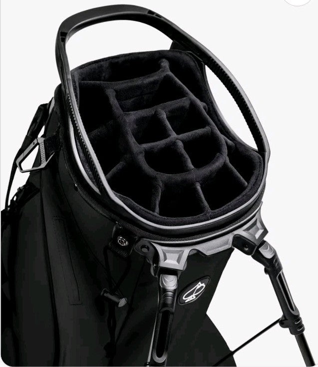 Pins & Aces Player Preferred Stand Golf Bag 14 way Divider - Black Obsidian