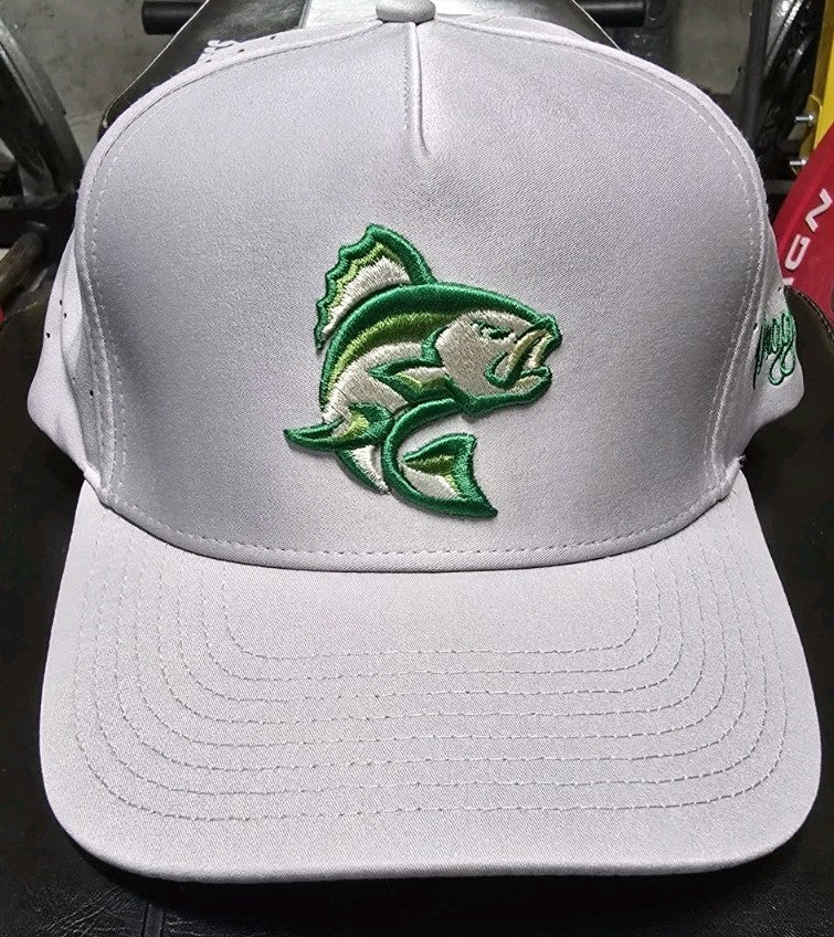 Waggle Hat - Largemouth- Gray Green Fish - Snapback