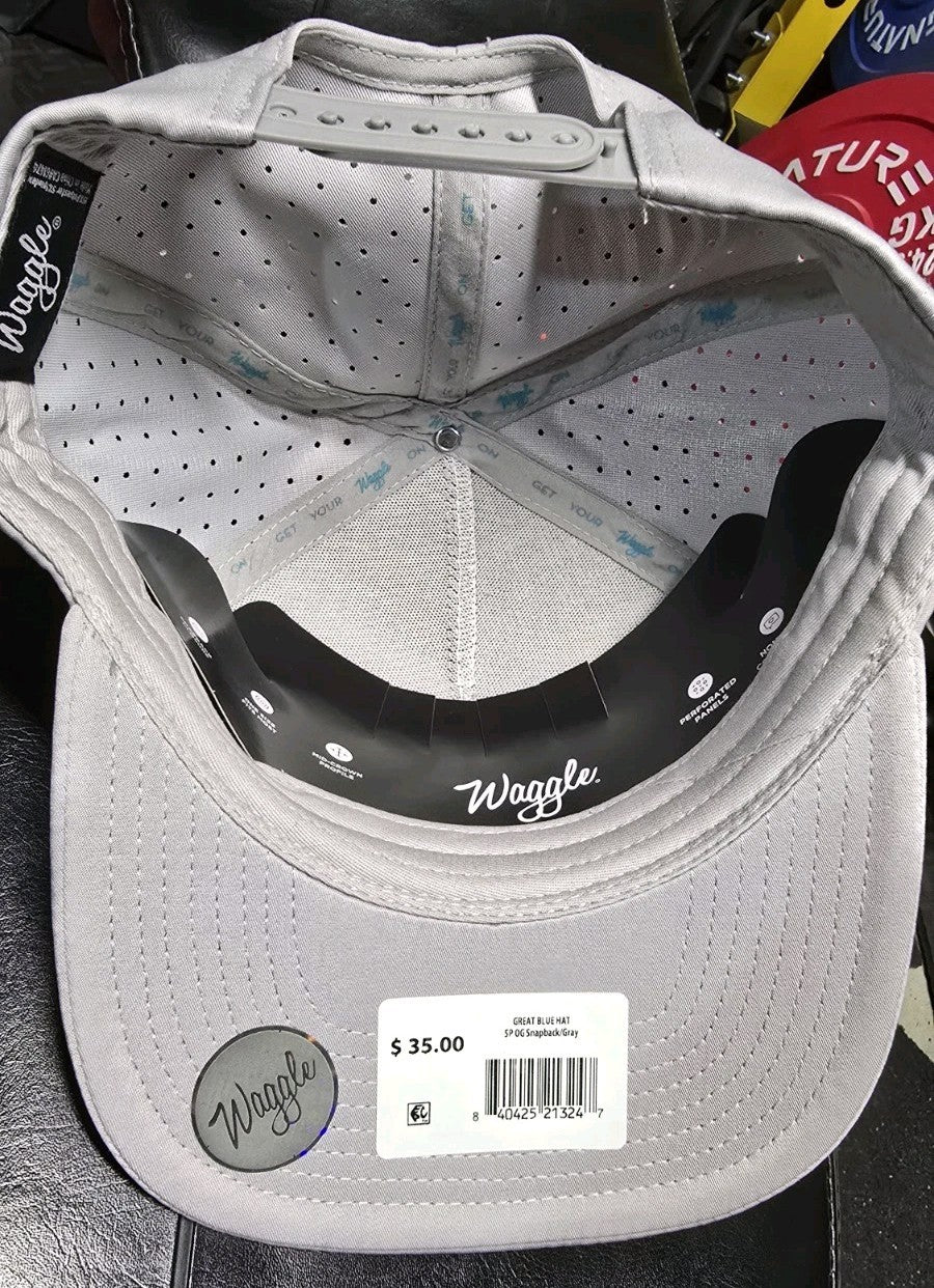 Waggle Hat - Great Blue - Gray Snapback