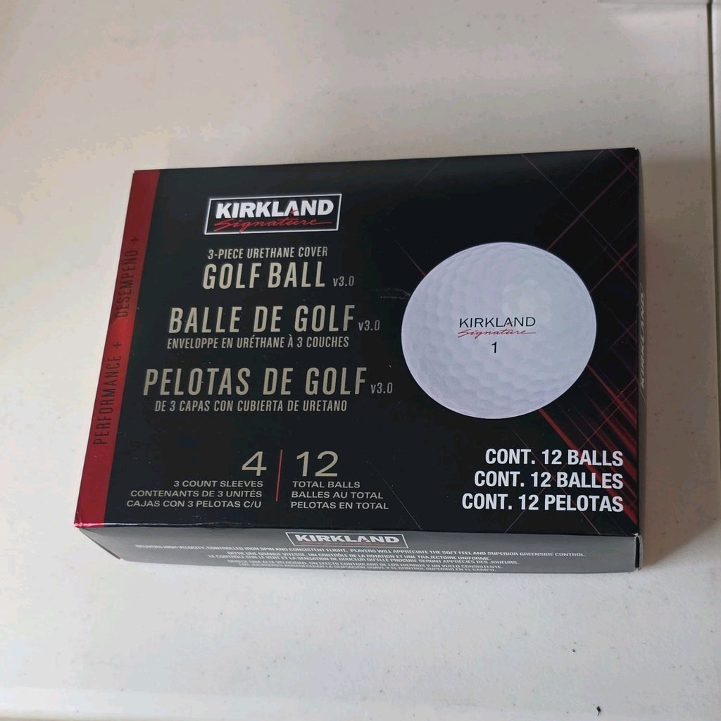 Kirkland Signature v3.0 3-Piece Urethane Tour Preferred Golf Balls White 12