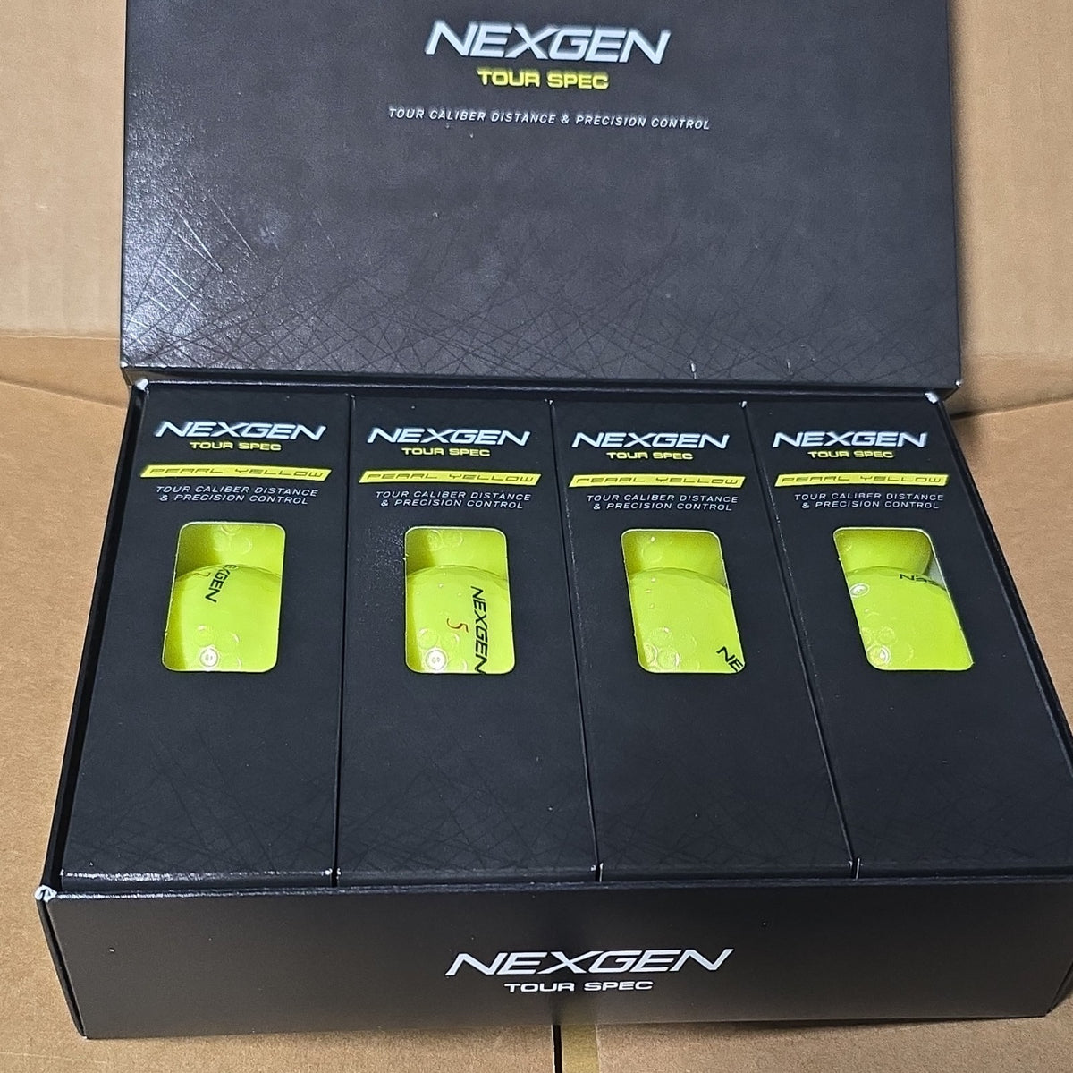 NEXGEN Tour Spec Pearl Yellow Golf Balls 3-Piece Urethane One Dozen (12)