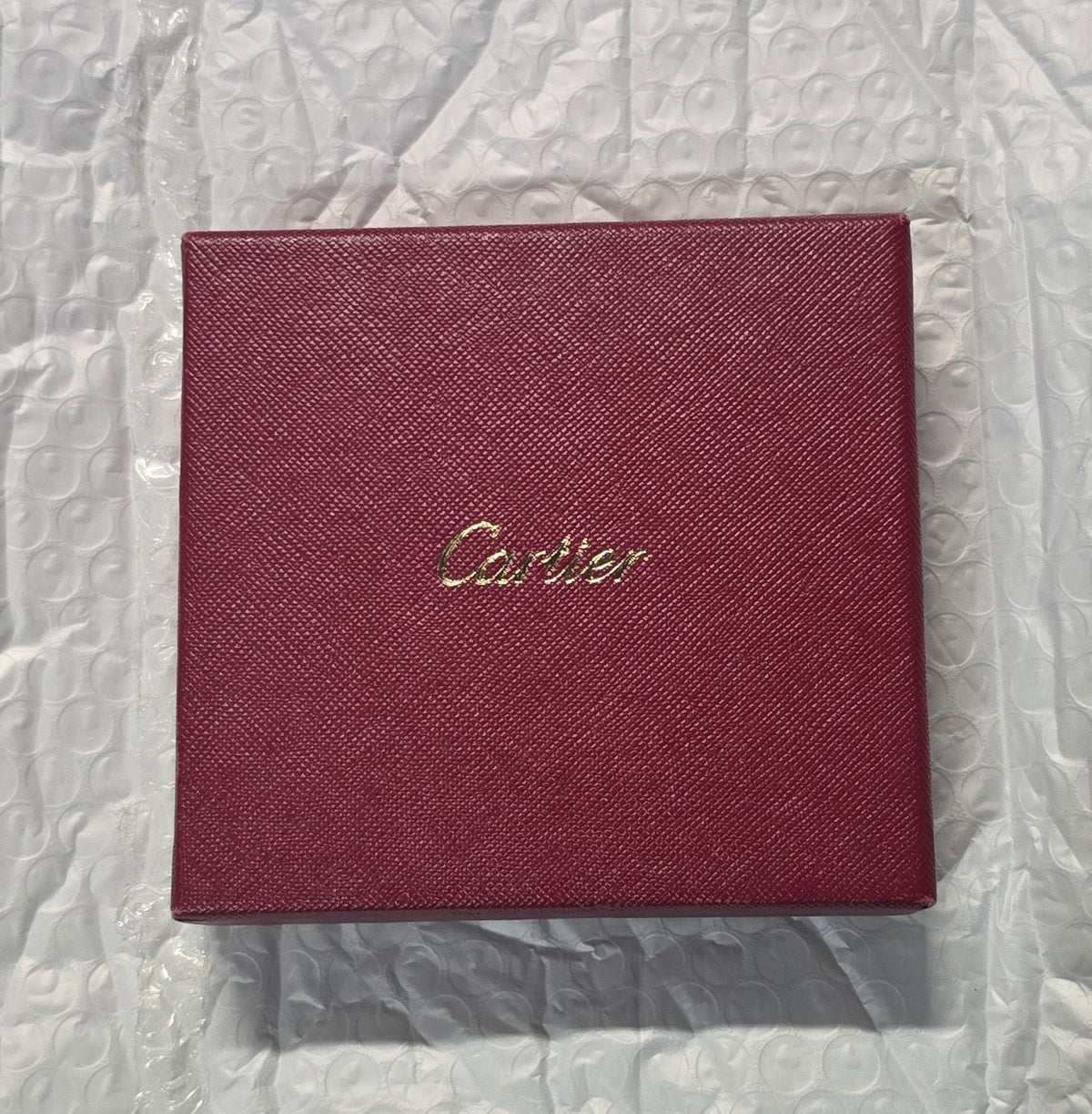 Cartier Santos Motif Crystal Desk Clock Paperweight