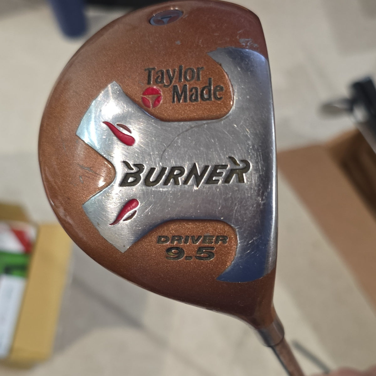 TaylorMade Burner 1-Wood Driver 9.5° Stiff Steel Shaft Brown Silver